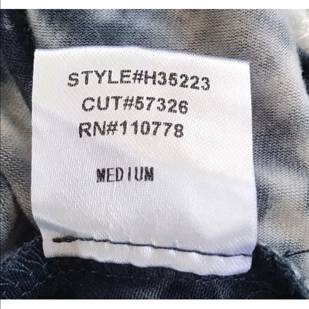 Hazel Blue Tie Dye Lace Up Front Shark Hem Tunic